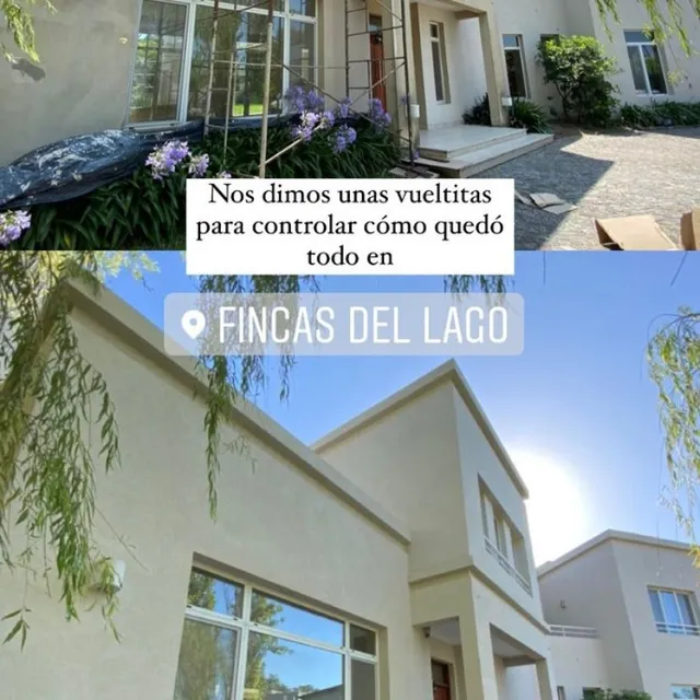 Renovación de fachada, comparación antes y después